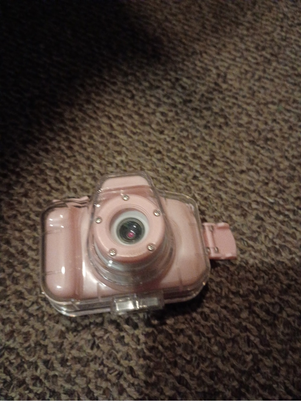 Pink Compact Digital Camera with Waterproof Case